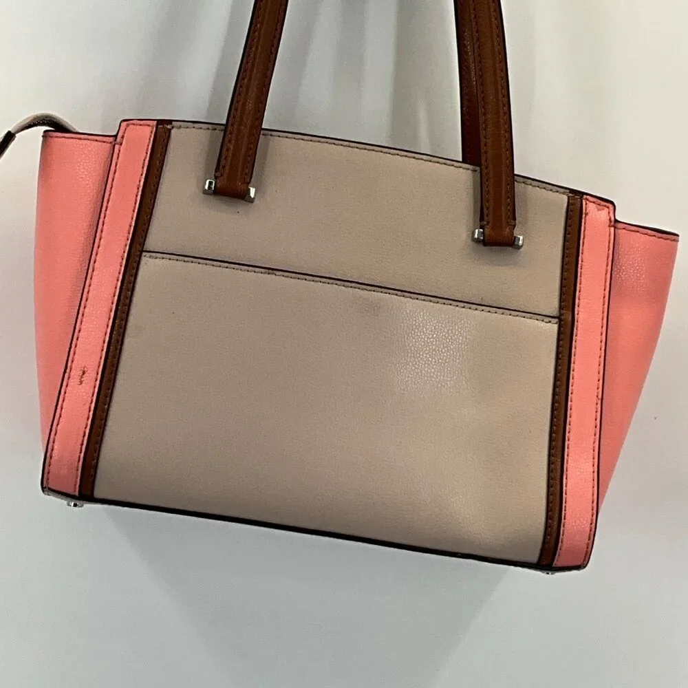 Kate Spade‎ New York Patterson Drive Colorblock Leather Handbag Peach/Tan/Brown